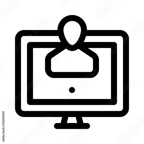 Virtual assistant line icon