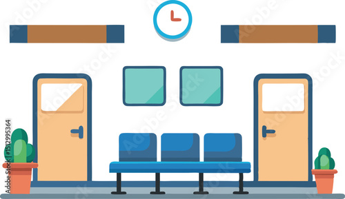 Waiting Room Icon Vector Art for Modern  Design