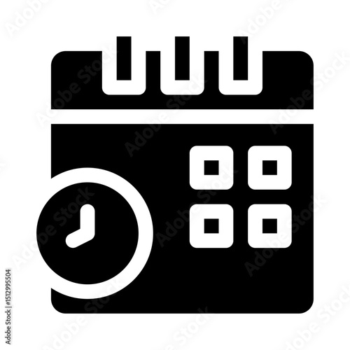Calendar Scheduling glyph icon