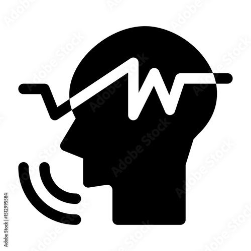 Voice command glyph icon