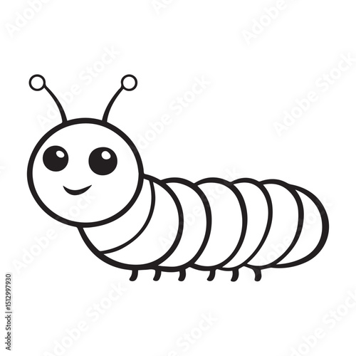 Cartepillar. simple shapes, minimalist