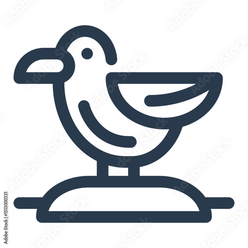 Seagull Standing Proudly on Coastal Rock