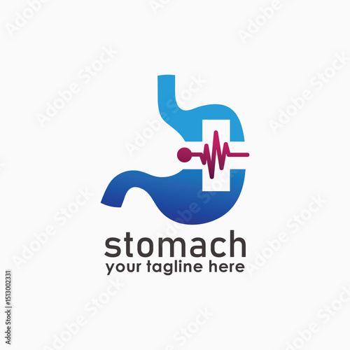 stomach care logo inspiration, health icon design, medical logo design template