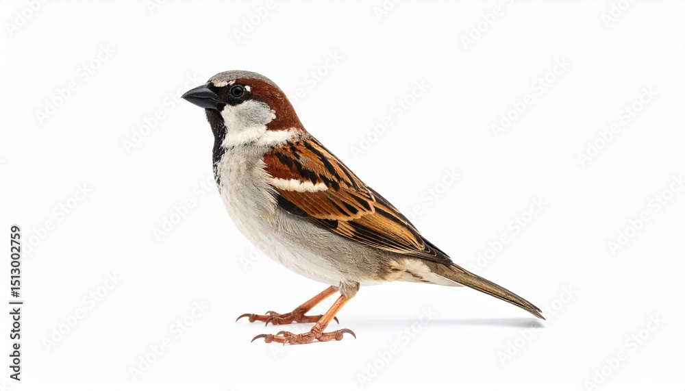 Sparrow full body isolated on white background Sparrow full body isolated on white background