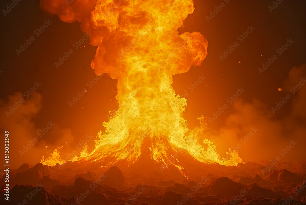 Fototapeta premium fire in the sky