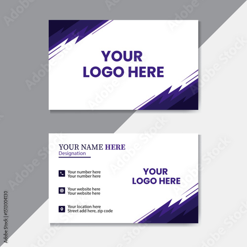 double sided business card design template.