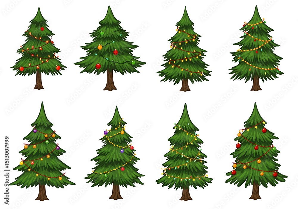 Fototapeta premium Festive Evergreen Collection
