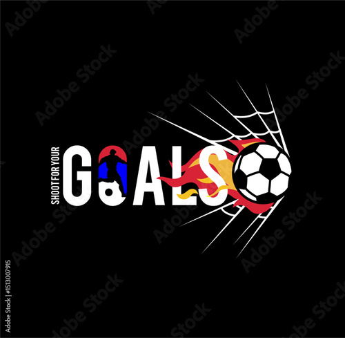 Shoot For Your Goals, t shirt print. graphic tees vector illustration design and other uses