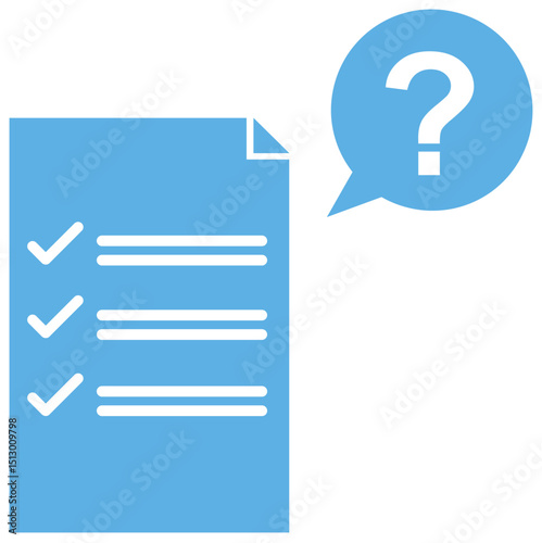 Quiz icon vector for testing knowledge, school assessments, or digital learning checkpoints. Ideal for education apps, game-based learning, and interactive evaluation tools.