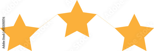 Five stars icon Vector. Five stars customer product rating review flat icon for apps and websites. 11:11