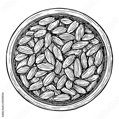 Bowl of Oat Seeds