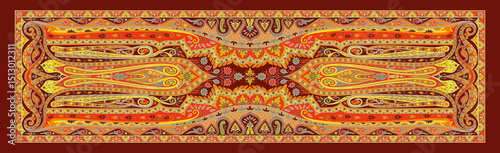 Earthy Brown Wrap Dupatta – Kalamkari Inspired Digital Print for Cultural Fashion