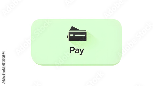 Pay button. Payment method, finance PNG icon, transparent background
