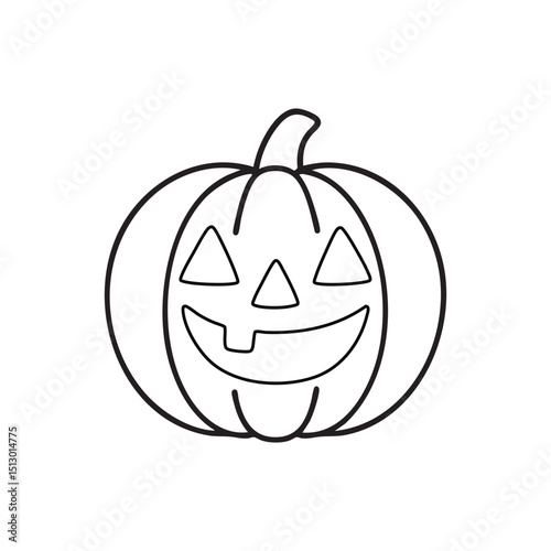 Halloween Pumpkin Coloring Page for Kids