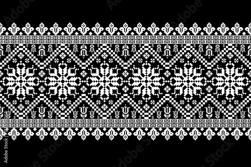 Geometric pixelated Arabic patterns on the fabric reflect the ornate and ethnicity,grid floral,grid colourful, backgrounds, seamless grid design for carpet,textile,textured,wallpaper,print,decorate