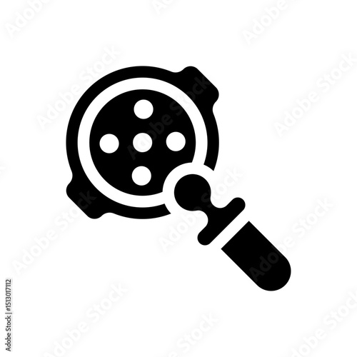 Colander or sieve vector glyph icon