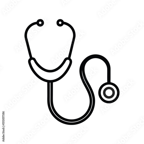 stethoscope on white background