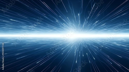 Wallpaper Mural Moving Light Streaks on Blue Abstract Futuristic Background Slow Motion Torontodigital.ca