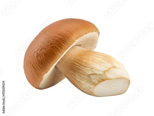 porcini mushroom isolated on transparent background Generative Ai.
