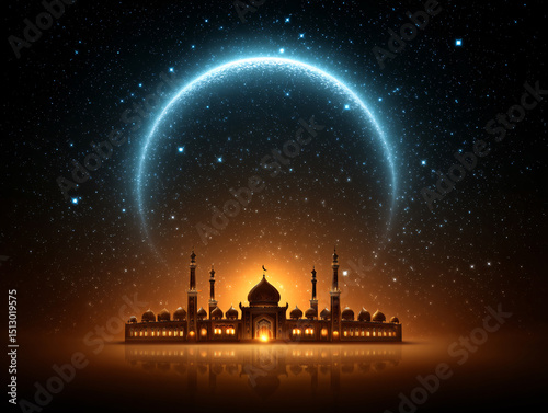 Eid al Adha Islamic with Goat, sheep Islamic Festival Art Arabic, Eid al Adha Mubarak Islamic festival social media banner and Eid Mubarak Post Template, isolated background	