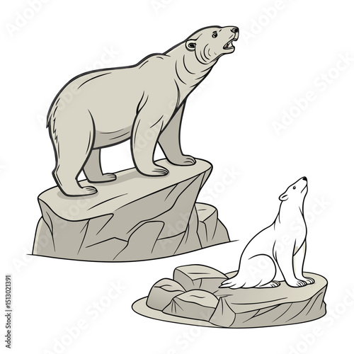A set of realistic color Clay Showpieces vector white clean background