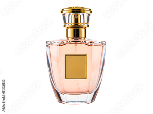 perfume bottle isolated on transparent background Generative Ai.
