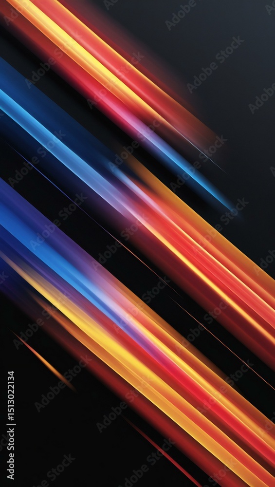 Fototapeta premium Abstract diagonal lines of vibrant color
