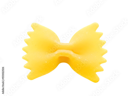 single bow tie pasta isolated on transparent background Generative Ai.
