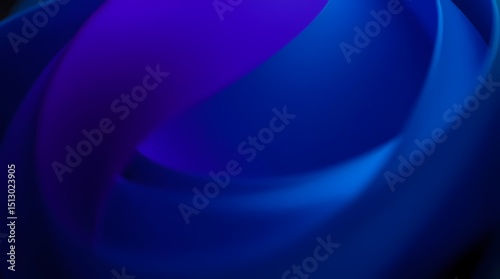 Abstract swirling shapes of deep blues and purples