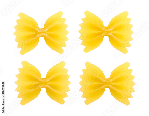Close Up of Farfalle Pasta as Classic Italian Bowtie