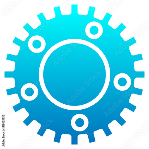 Gear glyph gradient icon
