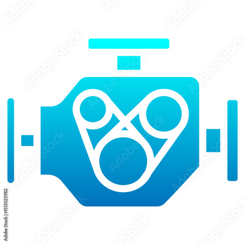 Engine glyph gradient icon