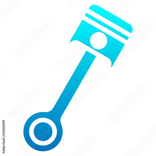 Piston glyph gradient icon