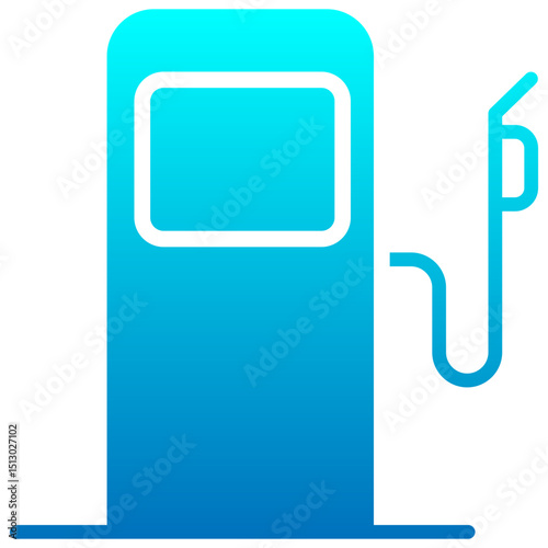 Charging station glyph gradient icon