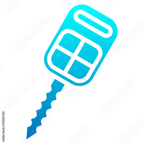 Car key glyph gradient icon