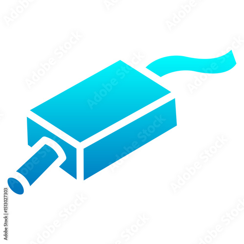 Exhaust pipe glyph gradient icon