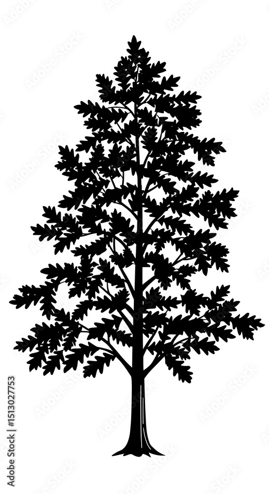 Fototapeta premium Ink-Drawn Arbor Silhouette