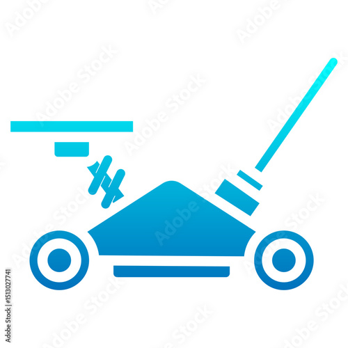 Car jack glyph gradient icon