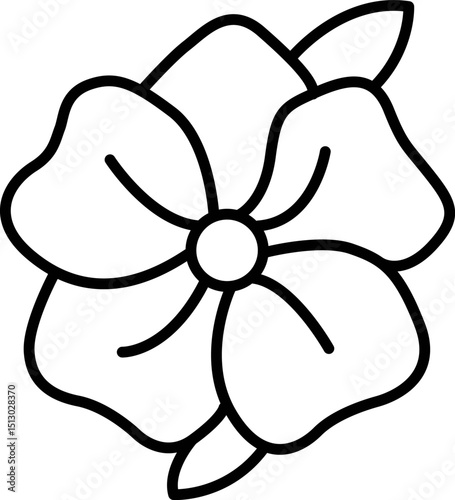 Morning glory flower. simple icon 