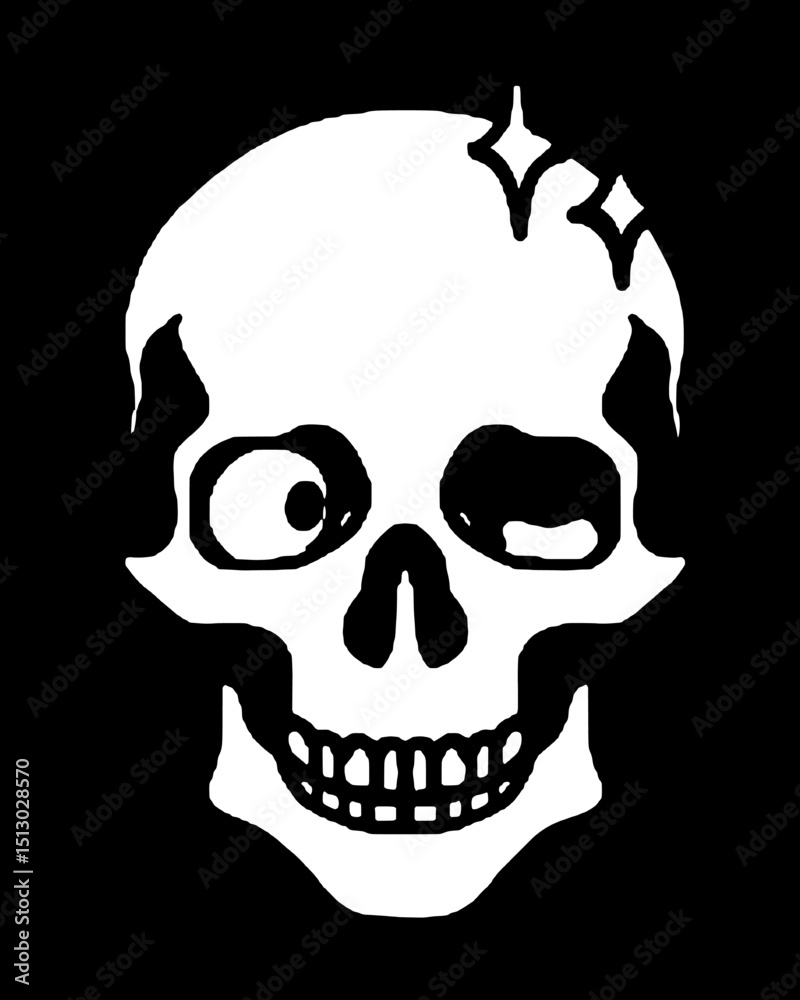 Fototapeta premium halloween skull vector illustration