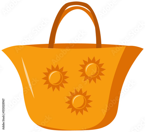 Flat beach bag summer element