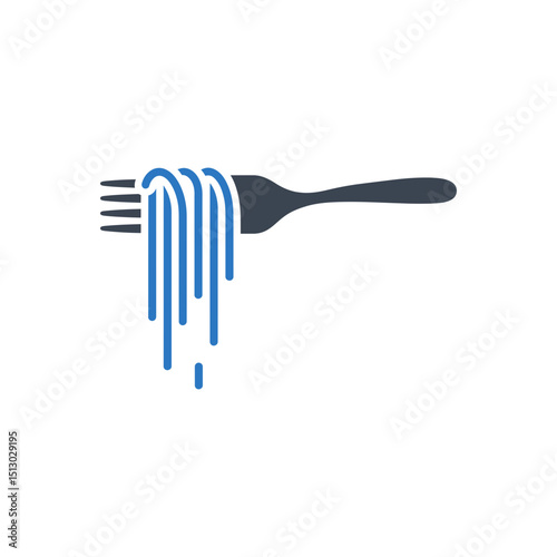 Fork Dripping Sauce Noodles Icon