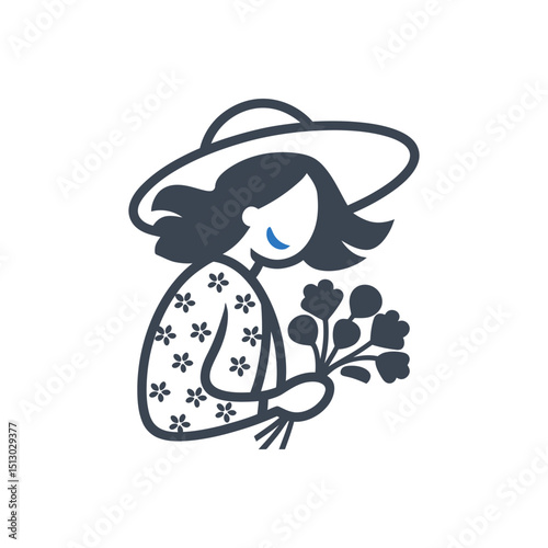 Garden Woman Hat Icon