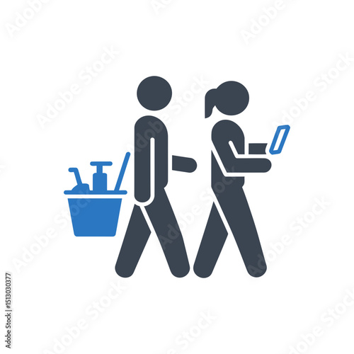 Cleaning Team Service Workers Icon