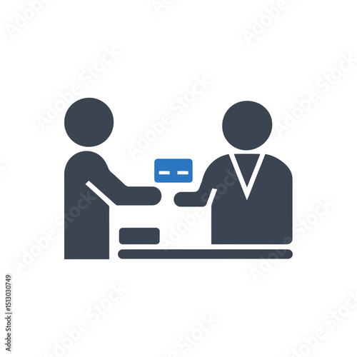 Customer Paying Clerk Icon