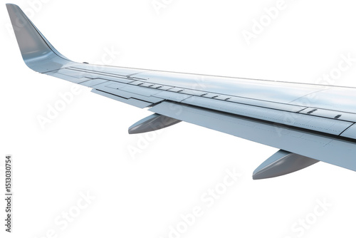 Airplane Wing in Flight: A Detailed View of Aviation Engineering