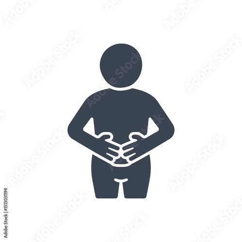 Person Holding Stomach Icon