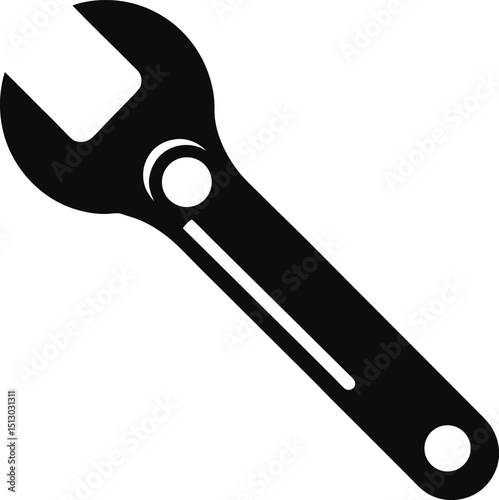 Versatile Wrench Icon  A Robust Tool for Mechanical Repairs and DIY Projects