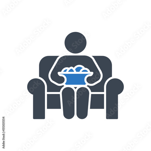 Relaxing With Snack Icon
