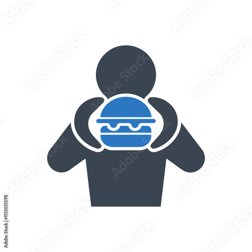Hugging Burger Icon